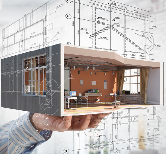 Architectural cutaway house model